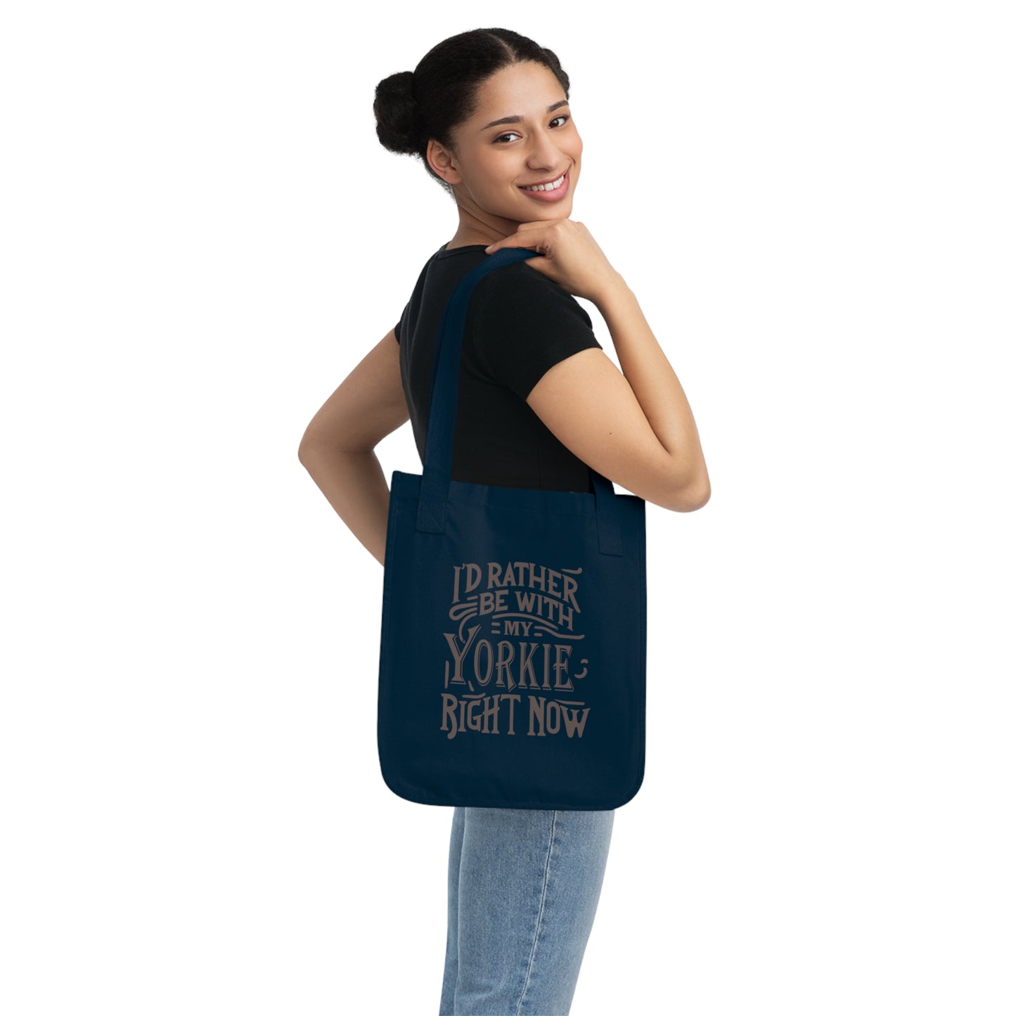 ORGANIC I'd Rather Be With My Yorkie - Tote 12.50" x 14.50"