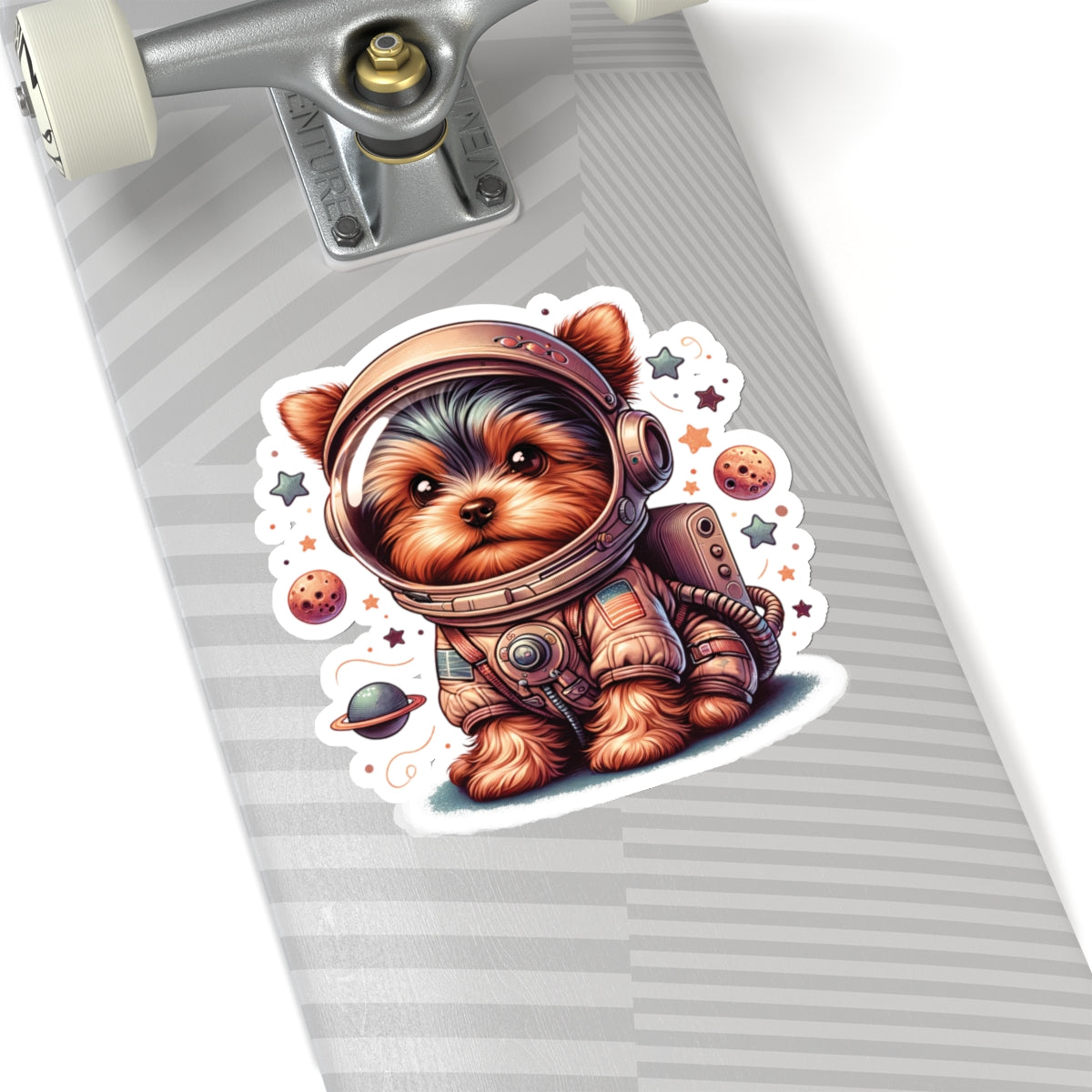 Yorkie Astronaut - Sticker 6x6"