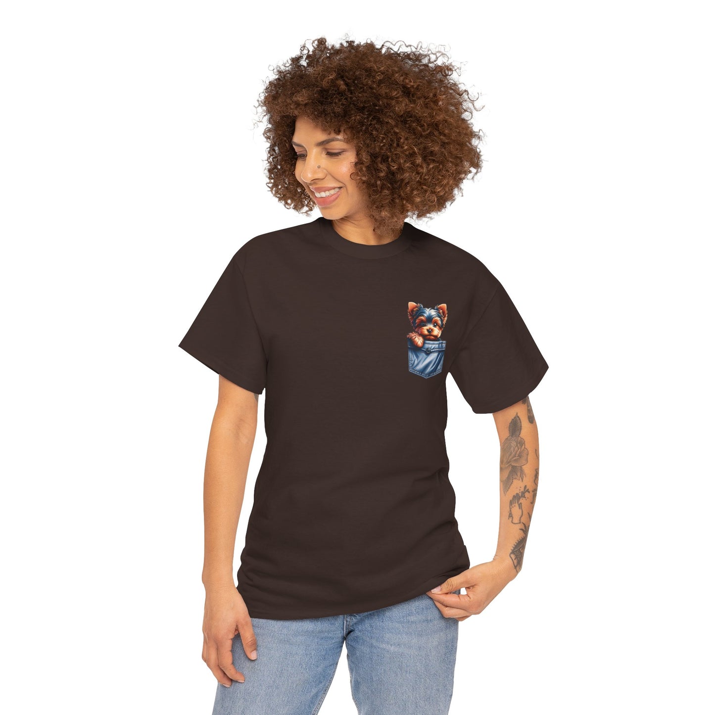 Yorkie Pocket - Unisex T Shirt
