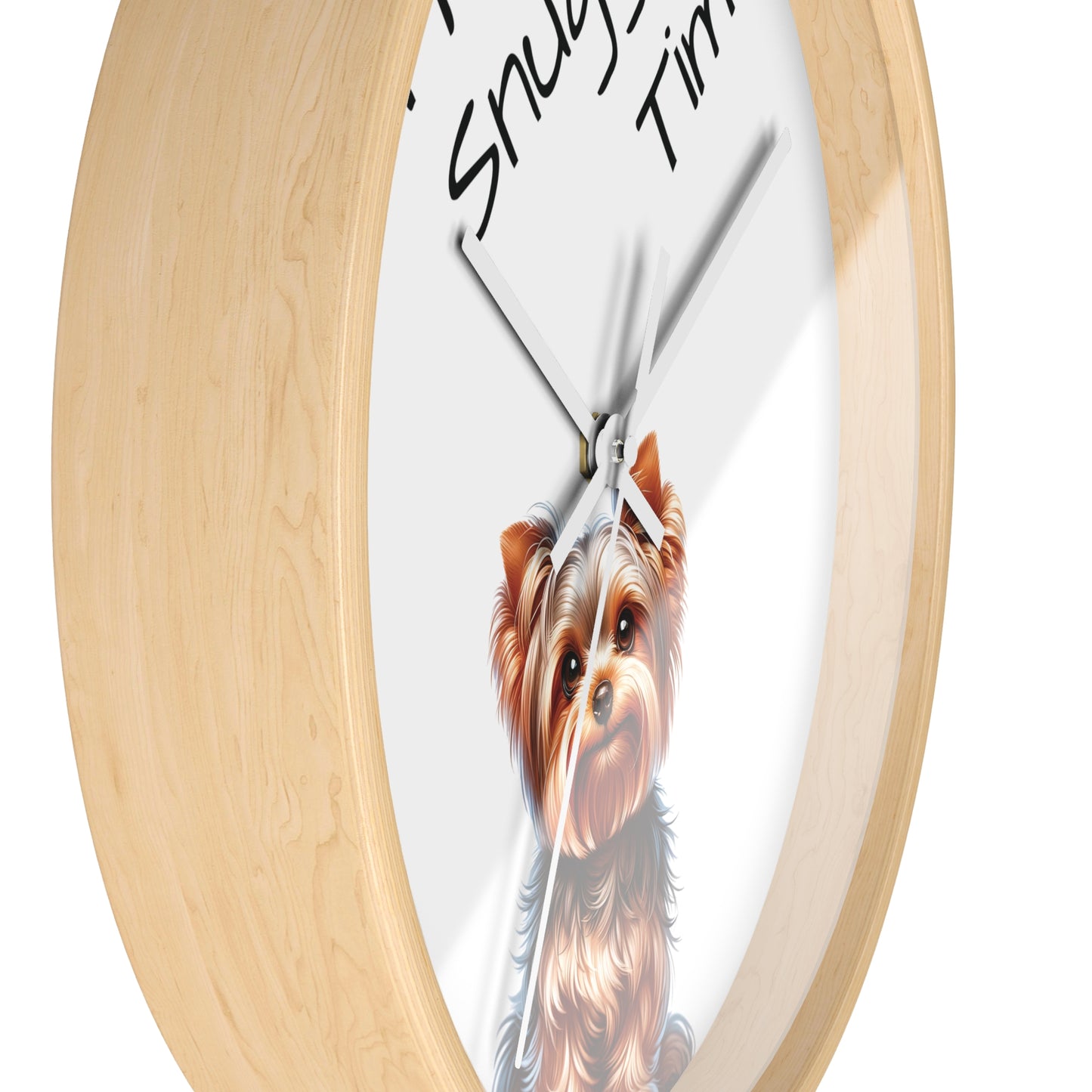 Yorkie Snuggle Time - Wall Clock 10"