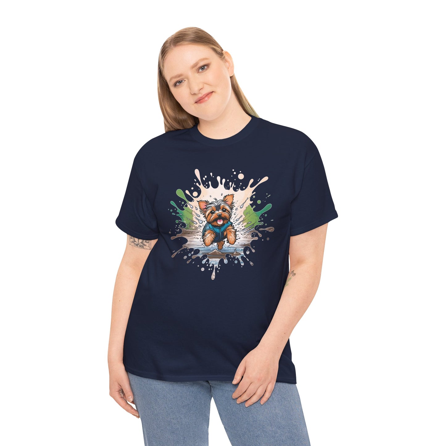 Yorkie Mud Splash - Unisex T Shirt