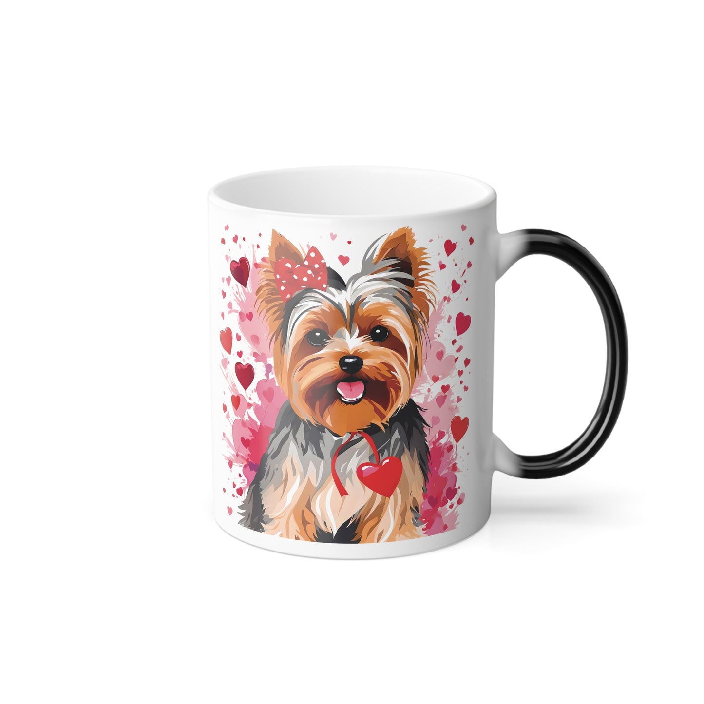 Color Changing Valentine Yorkie Mug 11oz