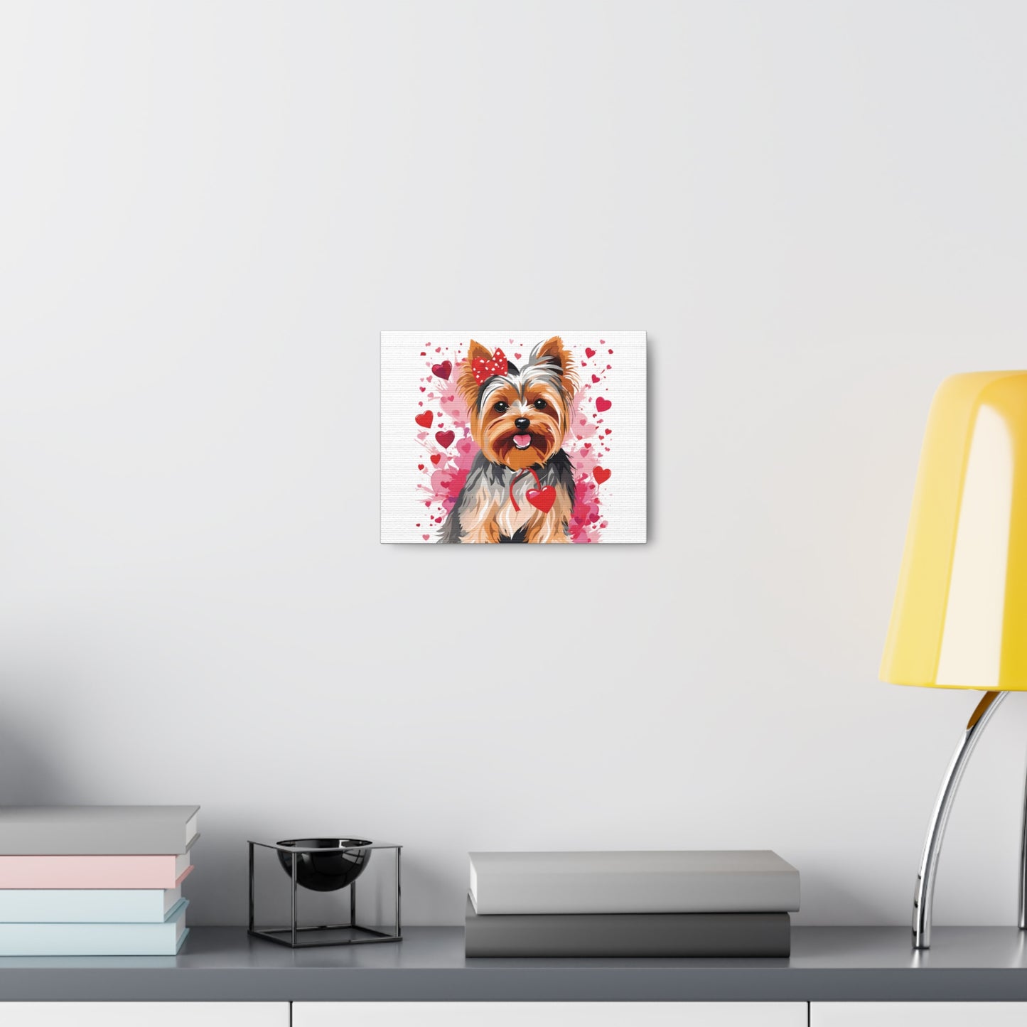 Valentine’s Yorkie - Canvas 10x8"