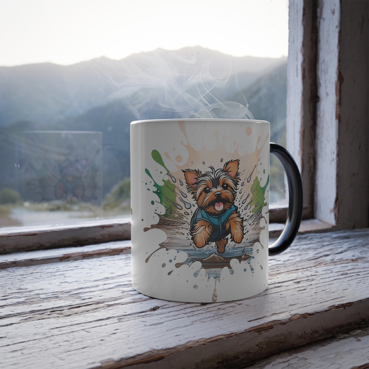 Color Changing Yorkie Splash Mug 11oz