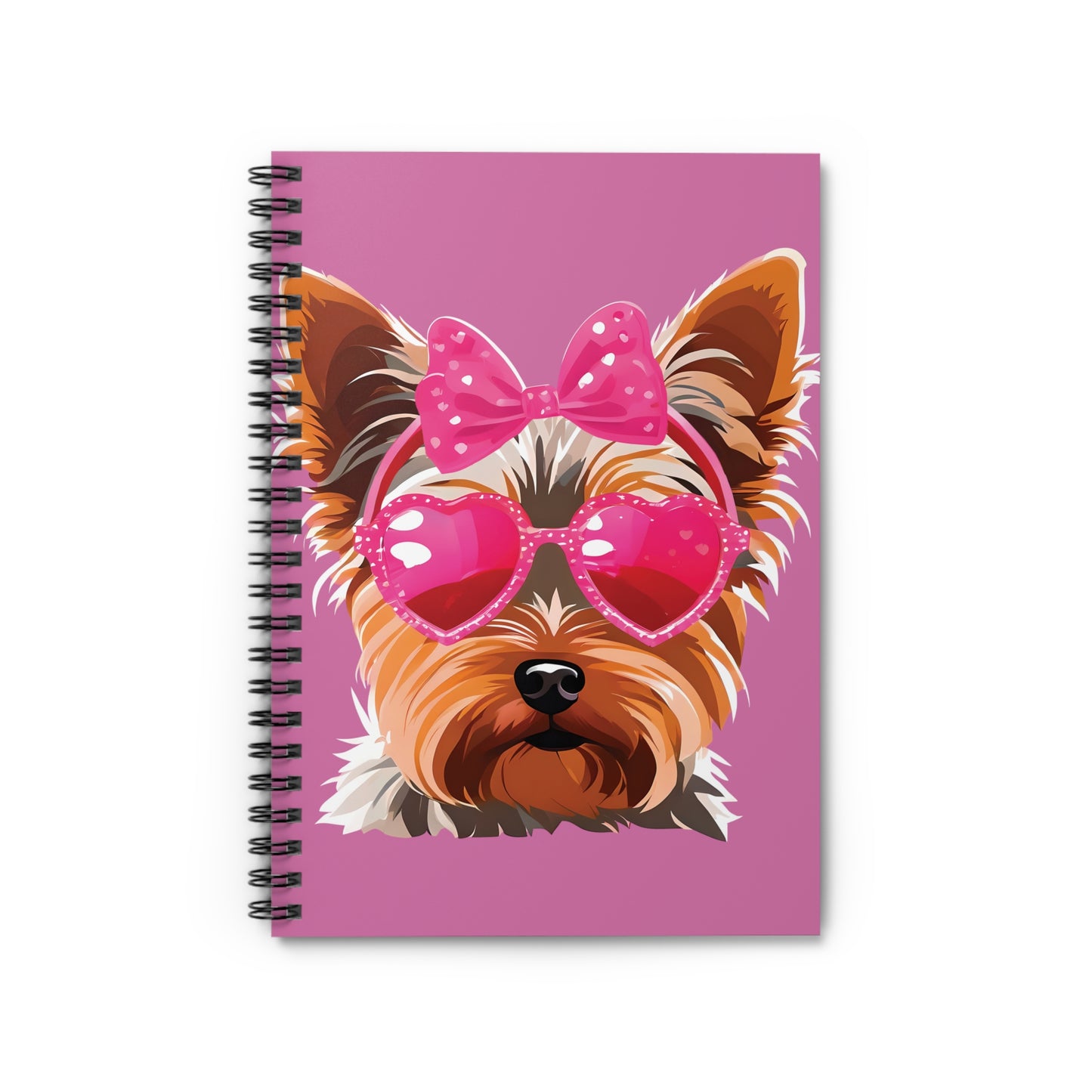 Chic Yorkie - Lined Spiral Notebook