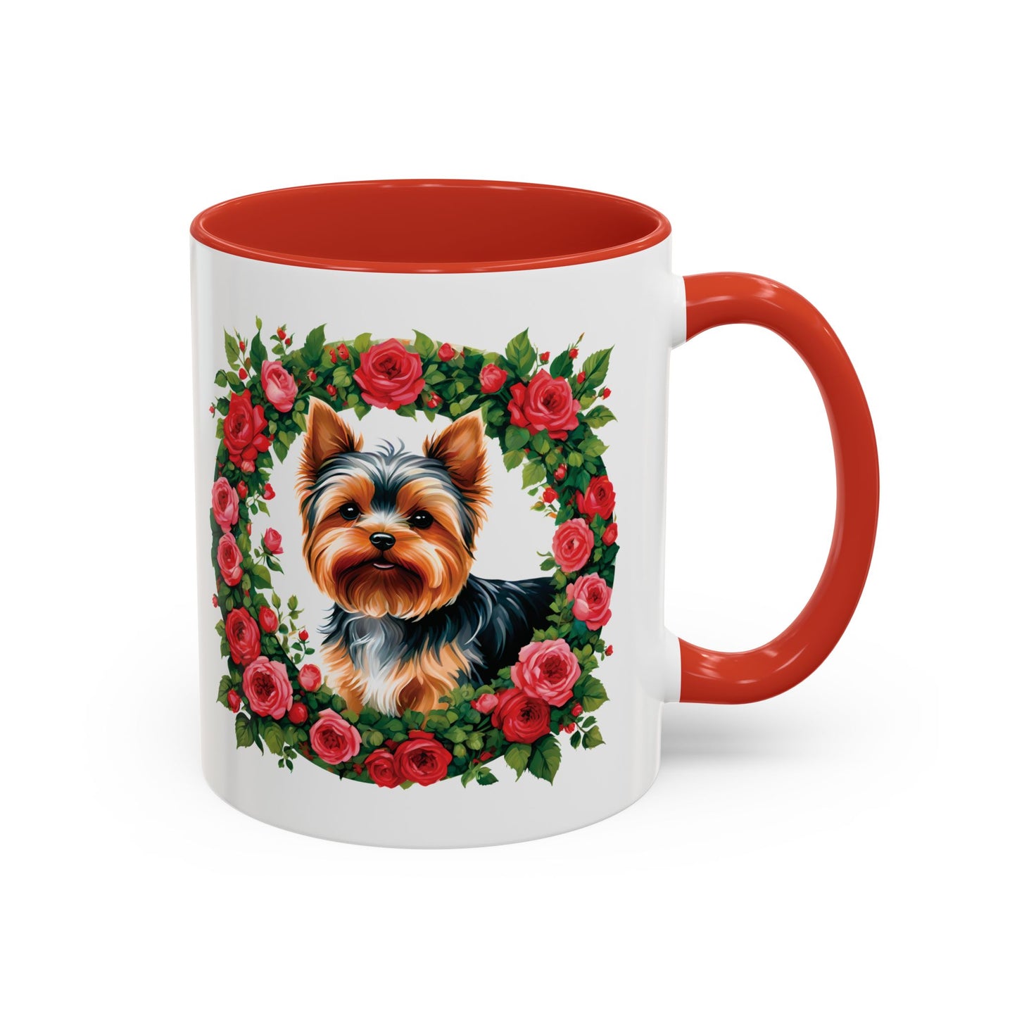 Rosey Yorkie Accent Mug 11oz