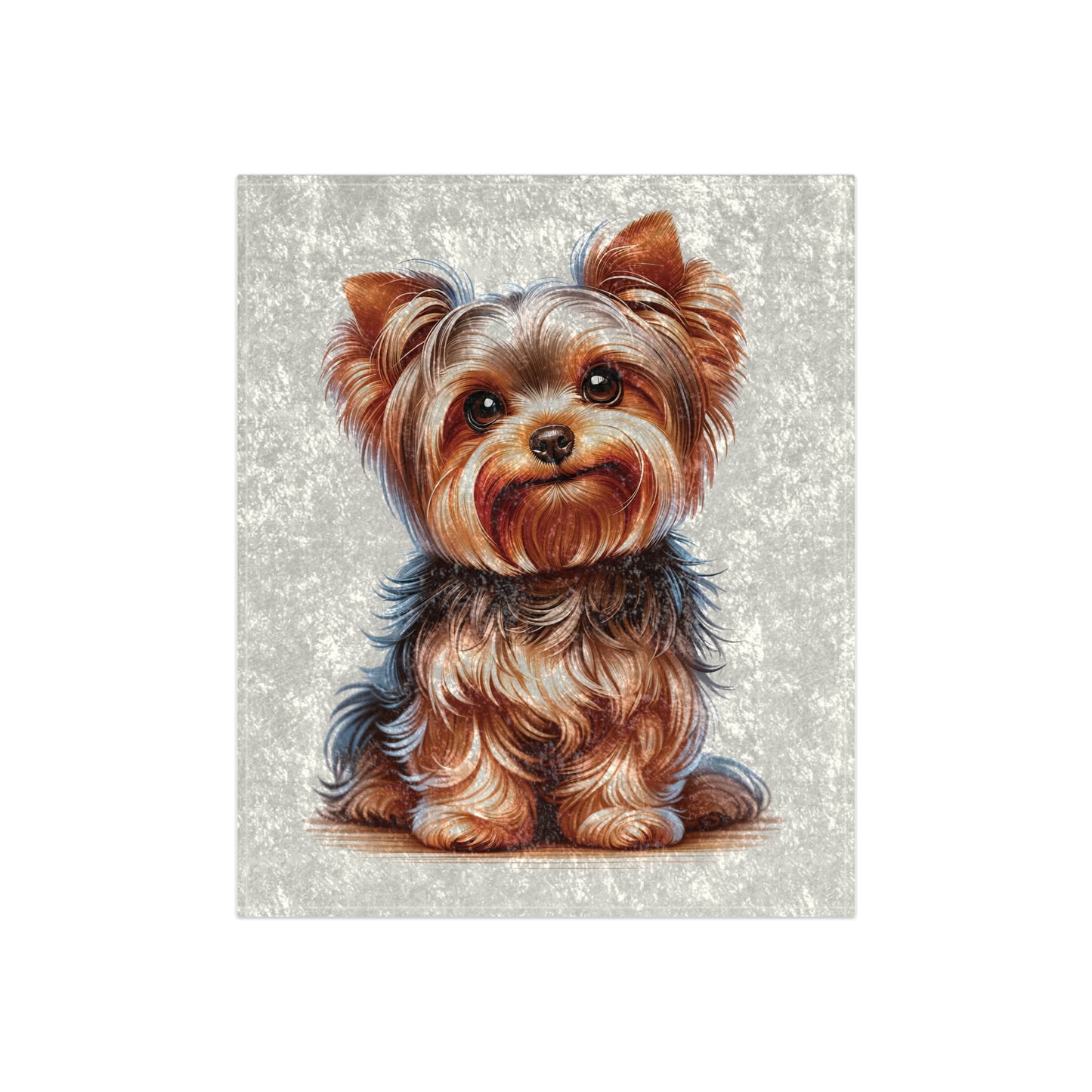 Cutest Lil Yorkie - Crushed Velvet Blanket