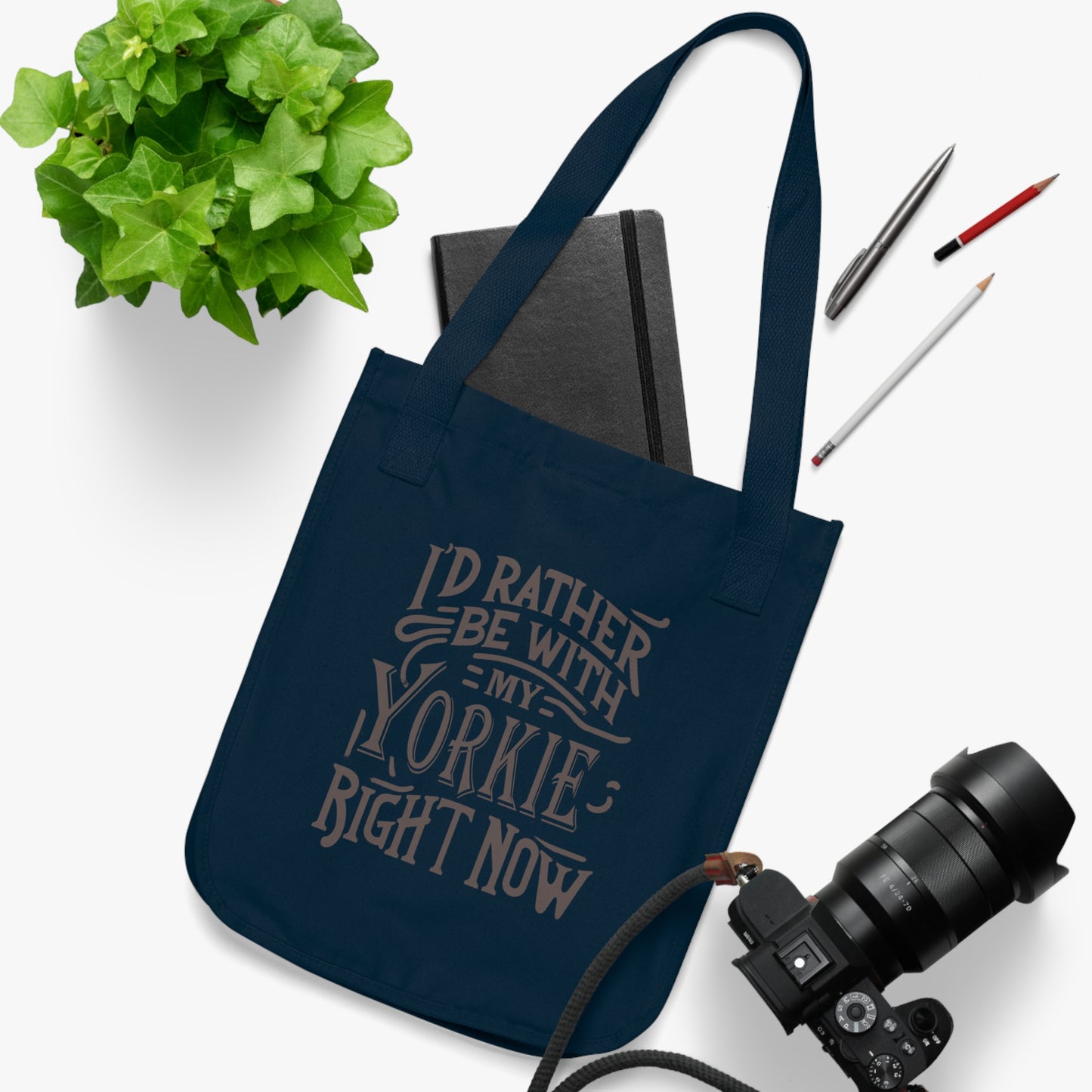 ORGANIC I'd Rather Be With My Yorkie - Tote 12.50" x 14.50"