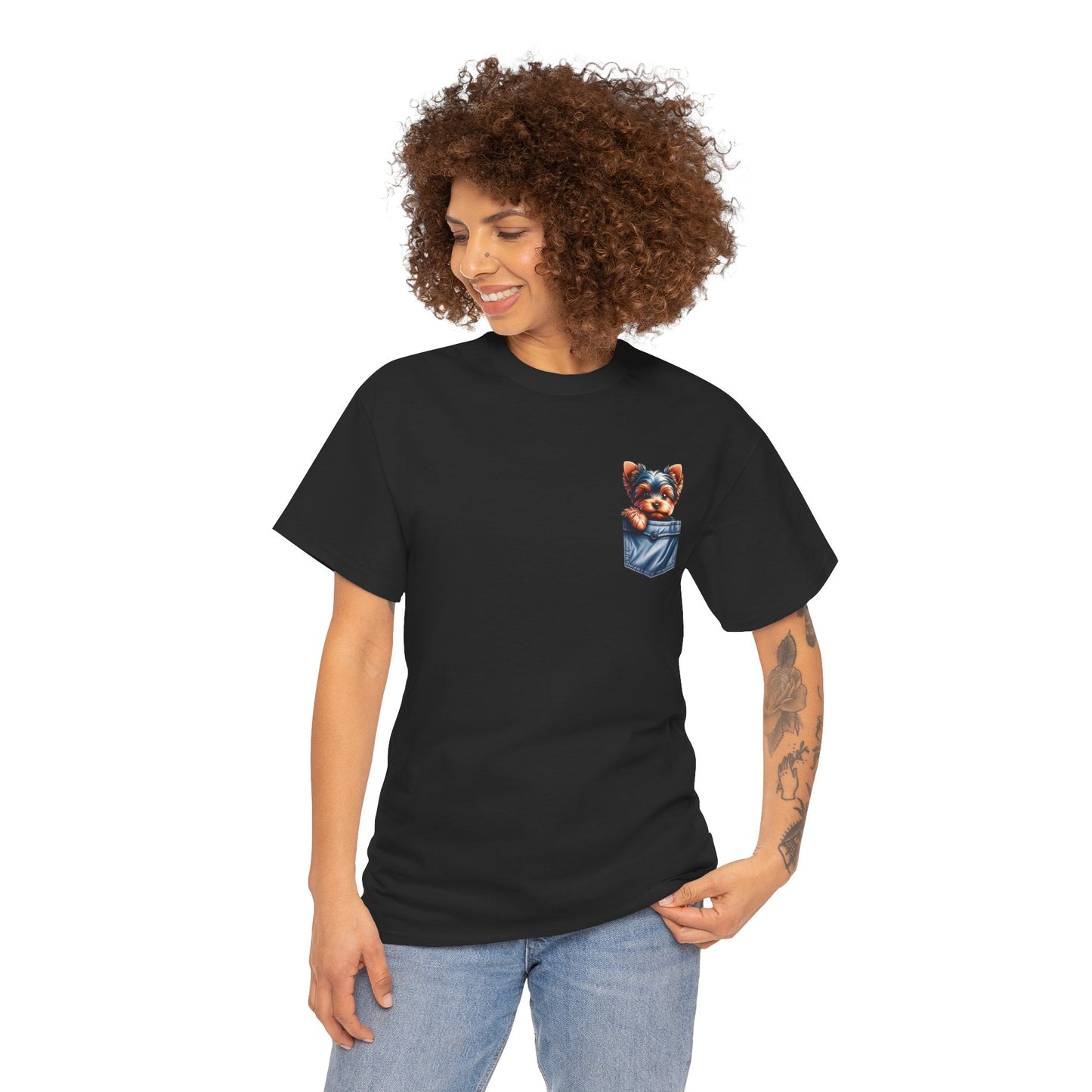 Yorkie Pocket - Unisex T Shirt