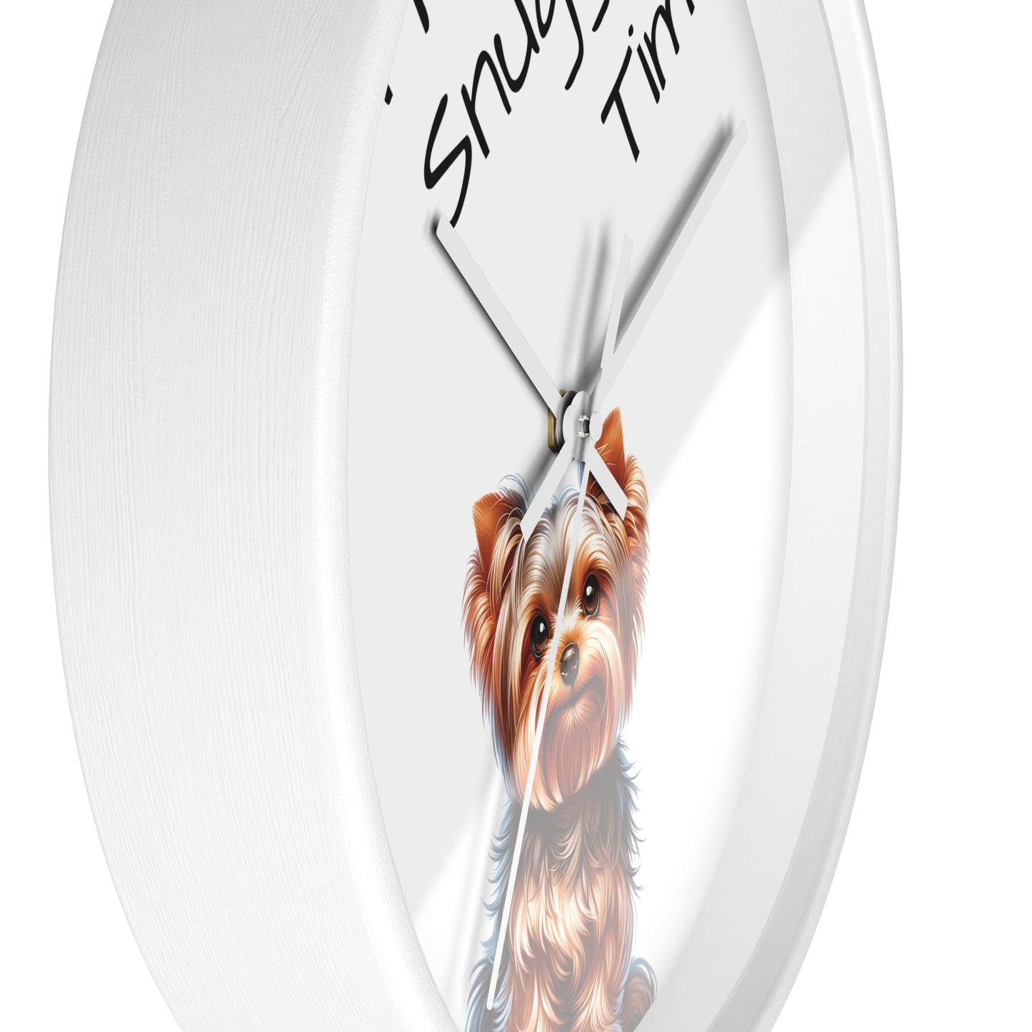 Yorkie Snuggle Time - Wall Clock 10"