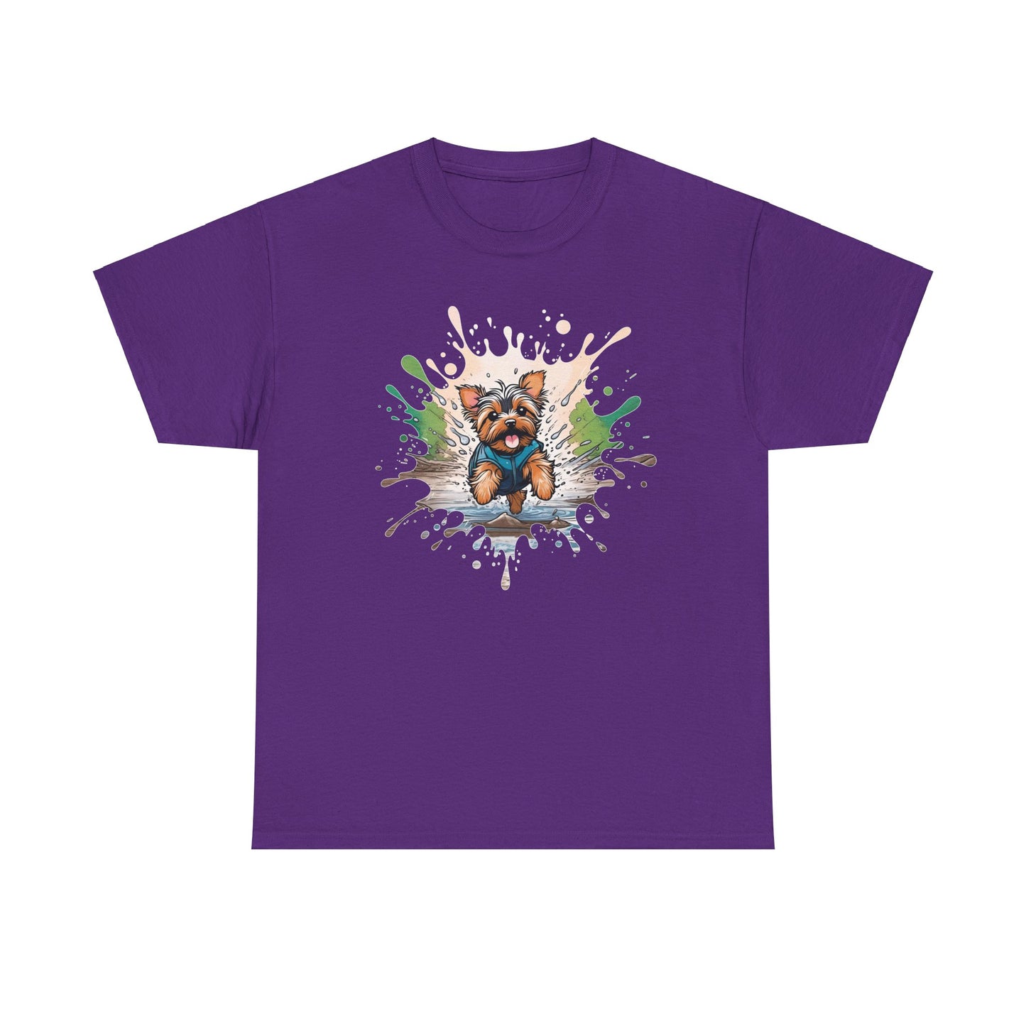 Yorkie Mud Splash - Unisex T Shirt