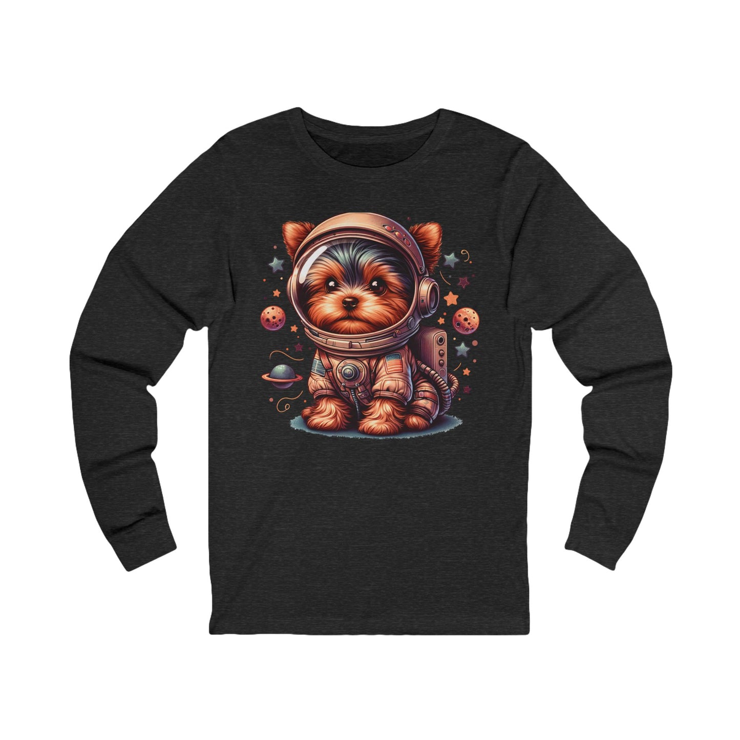 Yorkie Astronaut - Unisex Long Sleeve Tee