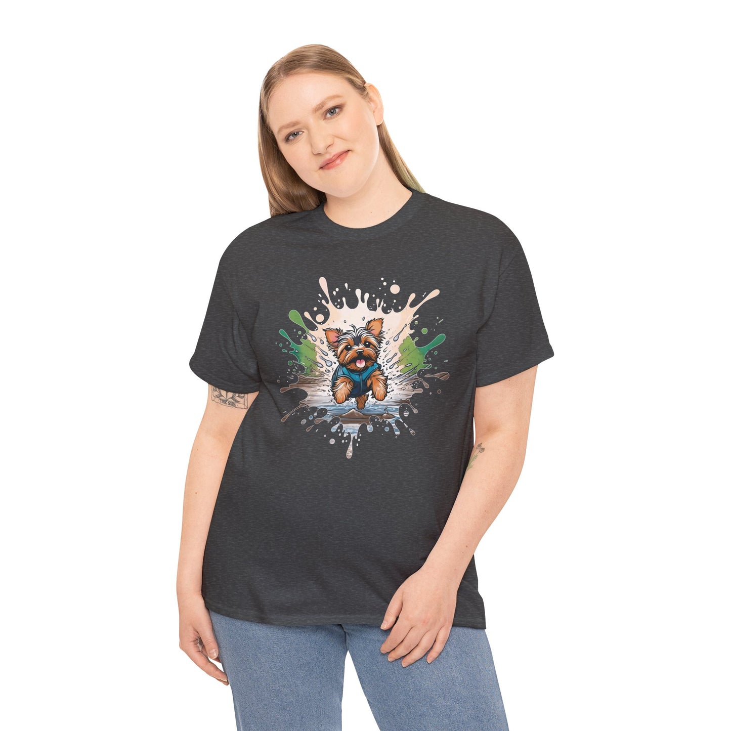 Yorkie Mud Splash - Unisex T Shirt
