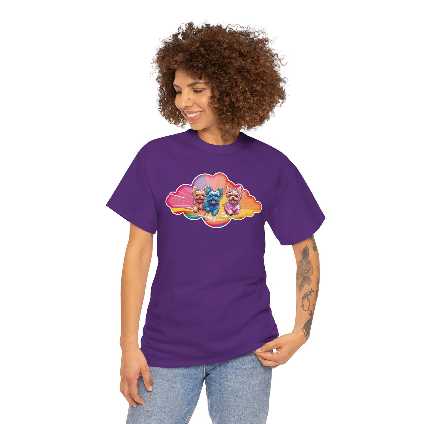 Rainbow Yorkies - Unisex T Shirt