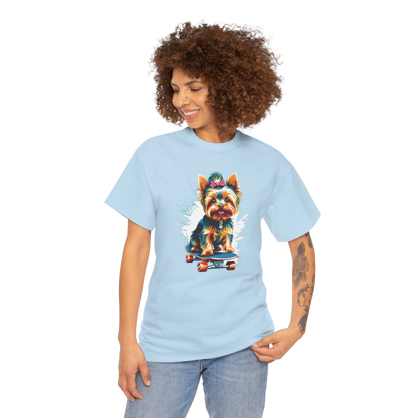 Yorkie Skateboarder - Unisex T Shirt