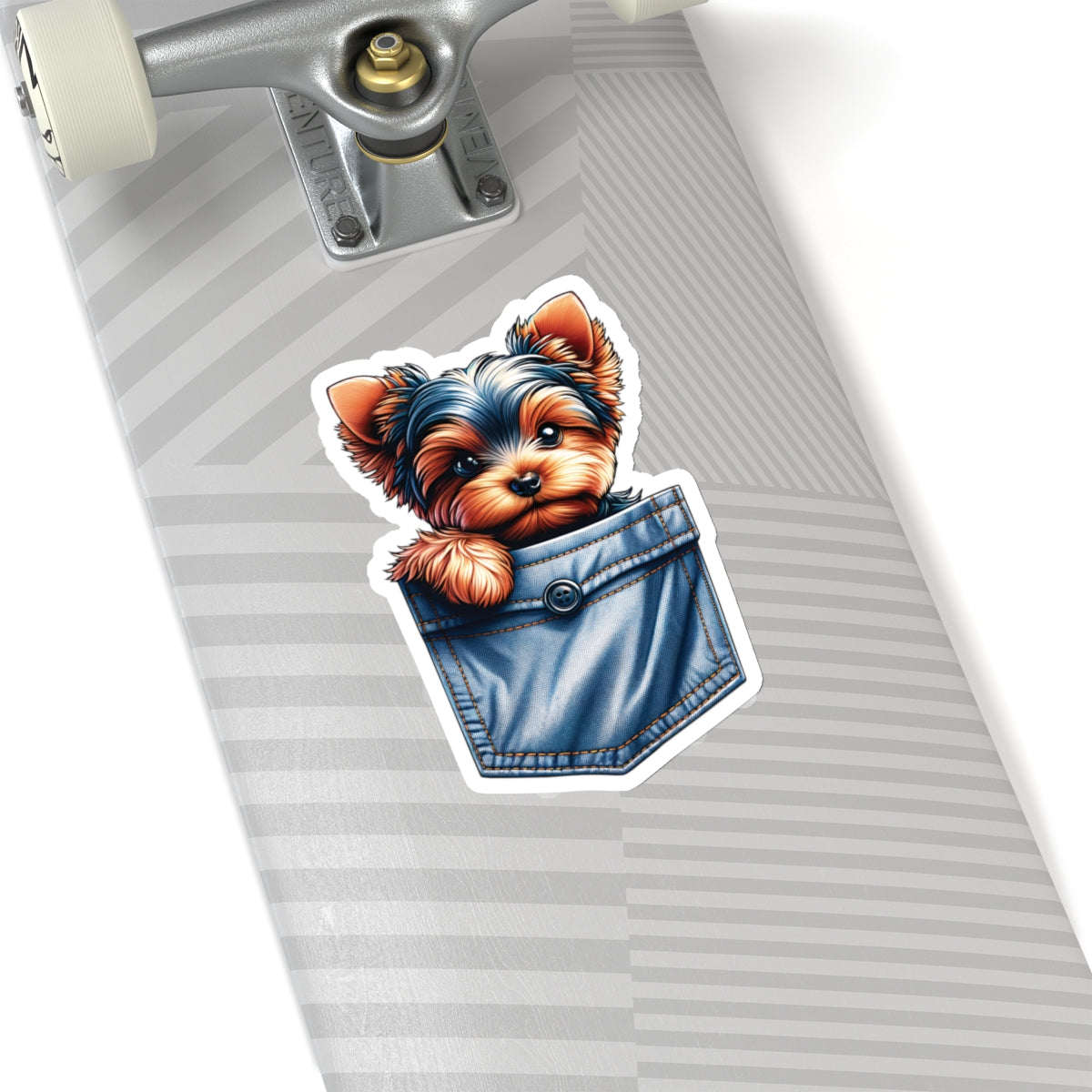 Yorkie Pocket - Sticker 6x6"