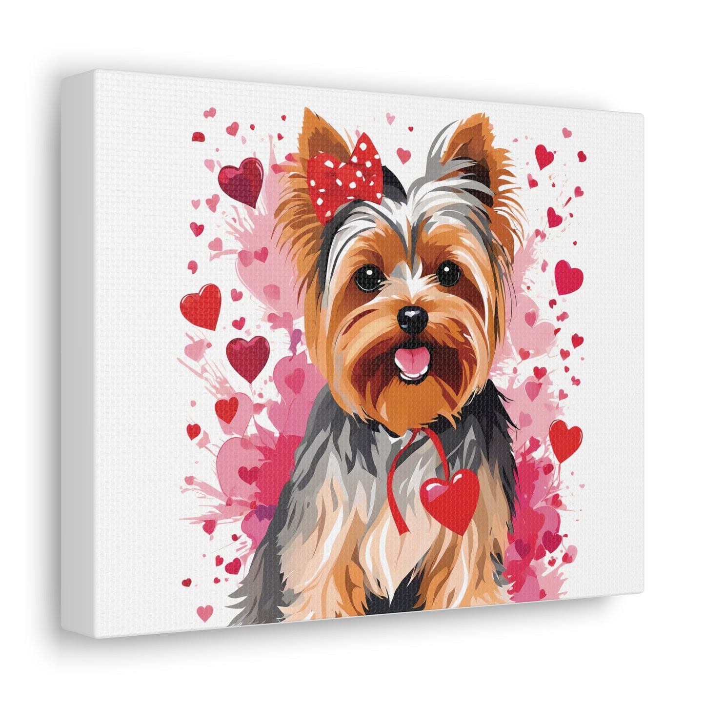 Valentine’s Yorkie - Canvas 10x8"