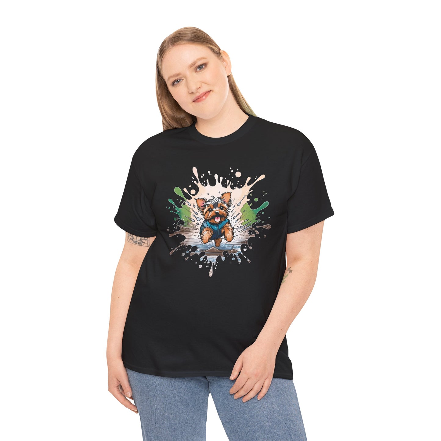 Yorkie Mud Splash - Unisex T Shirt