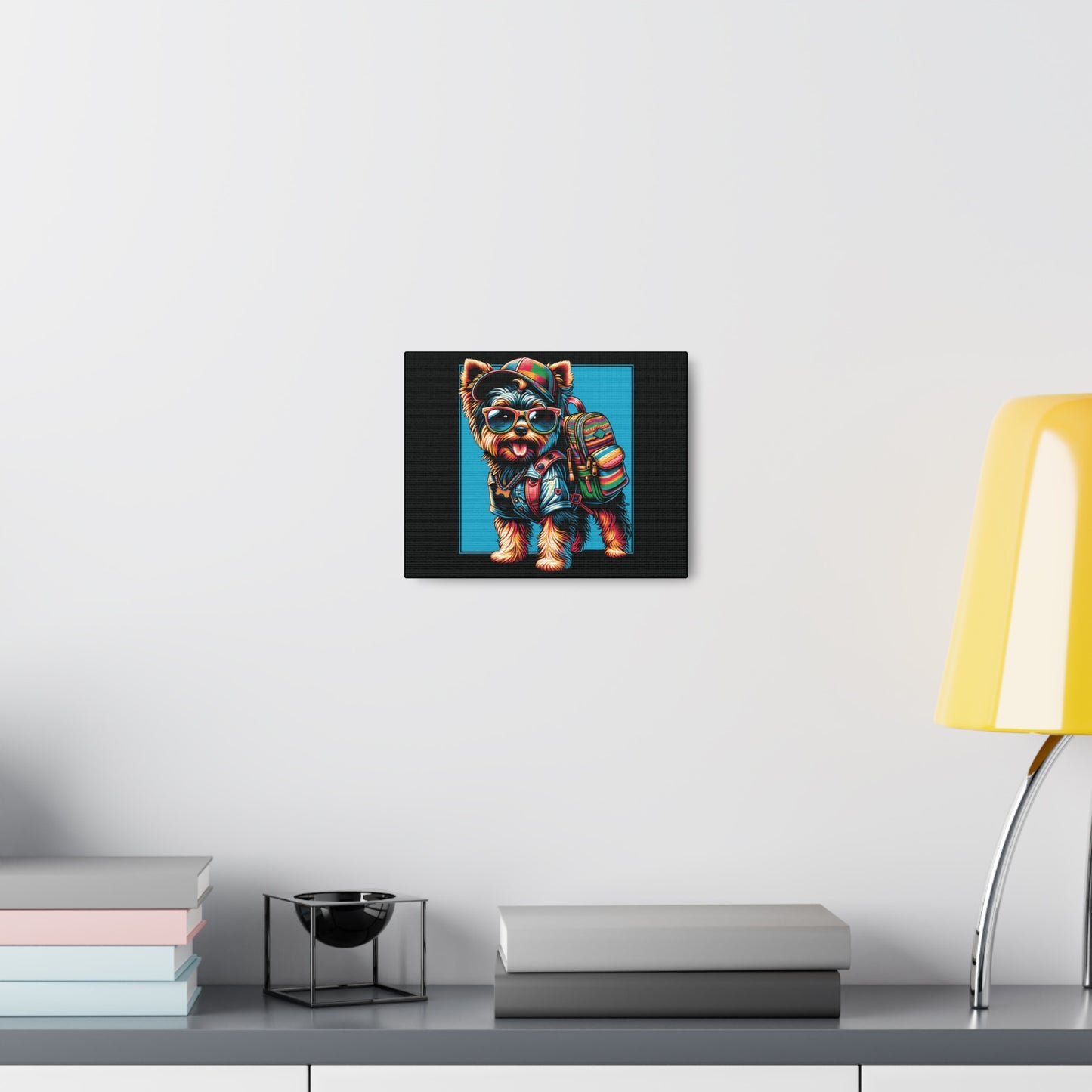 Santa Fe Yorkie - Canvas 10x8