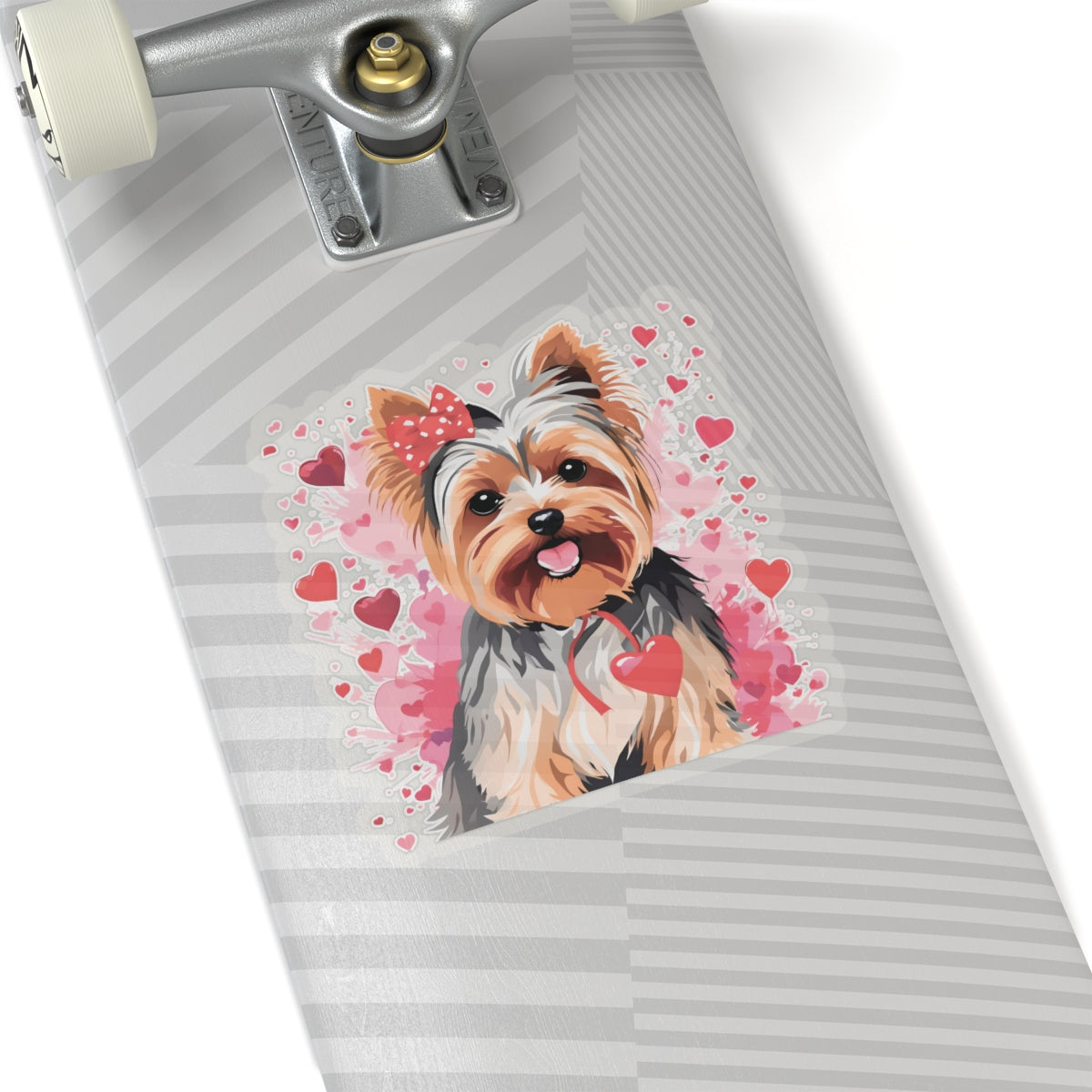 Valentine Yorkie - Sticker 6x6"