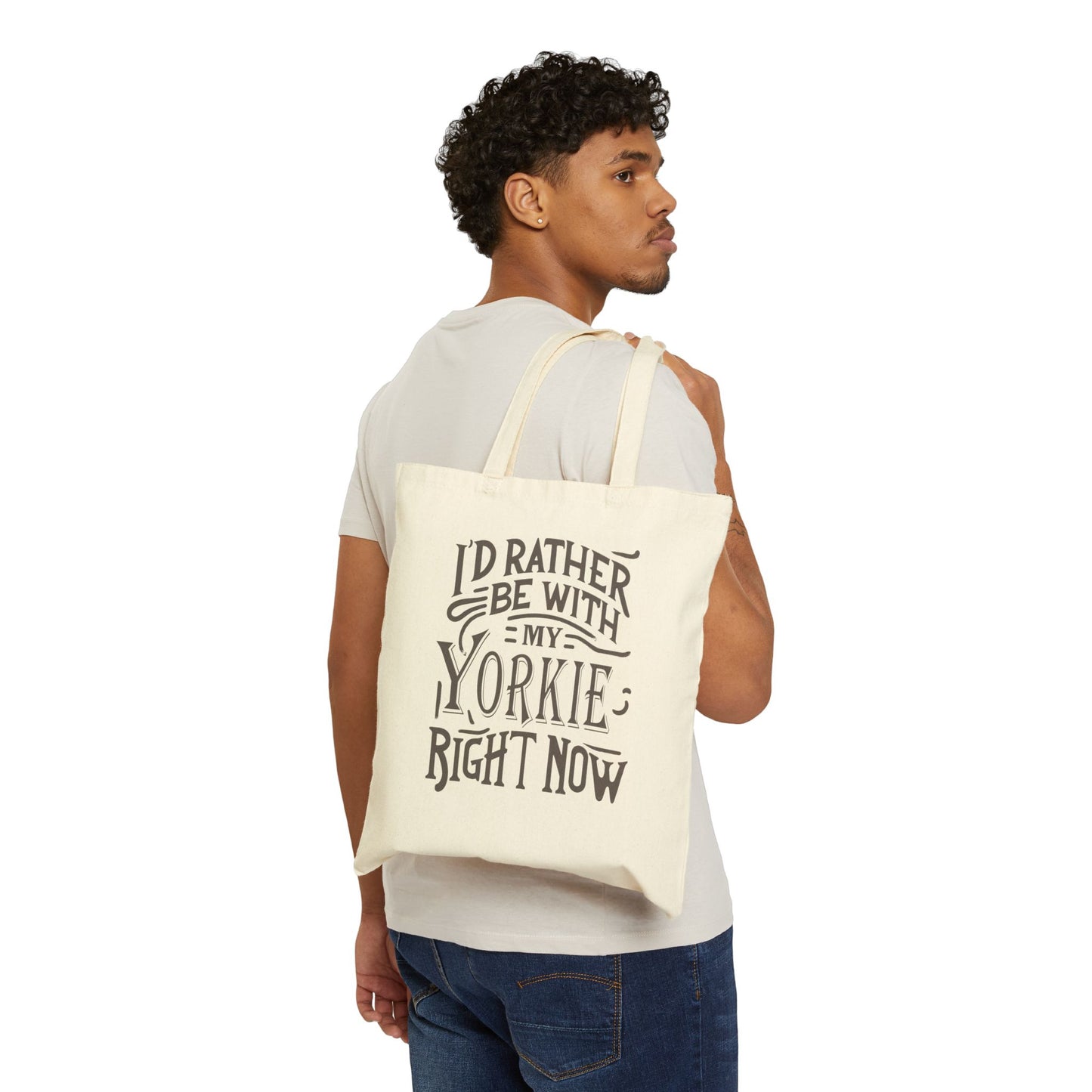 I'd Rather Be With My Yorkie - Tote 15x16"