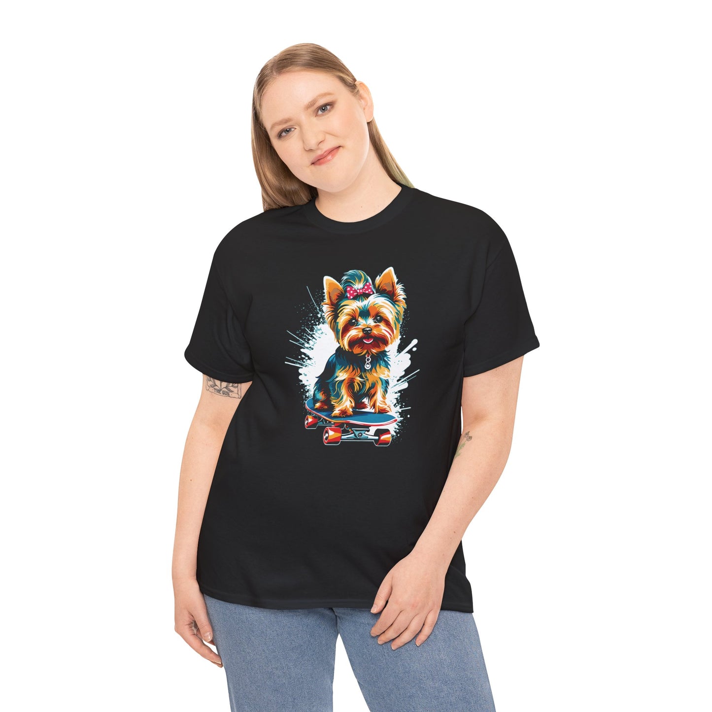 Yorkie Skateboarder - Unisex T Shirt