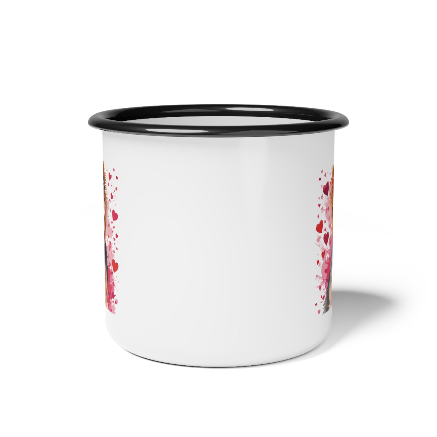 Valentine’s Yorkie - Enamel Mug 12oz