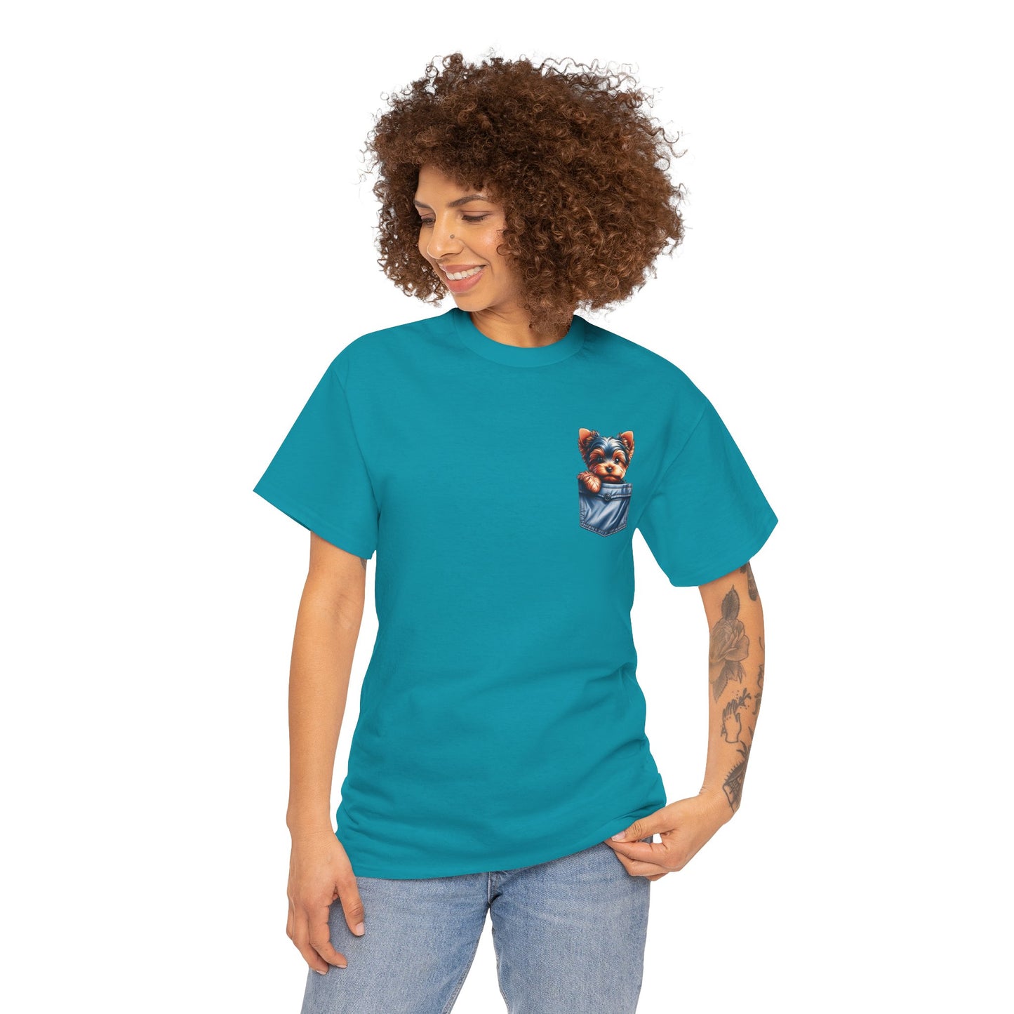 Yorkie Pocket - Unisex T Shirt