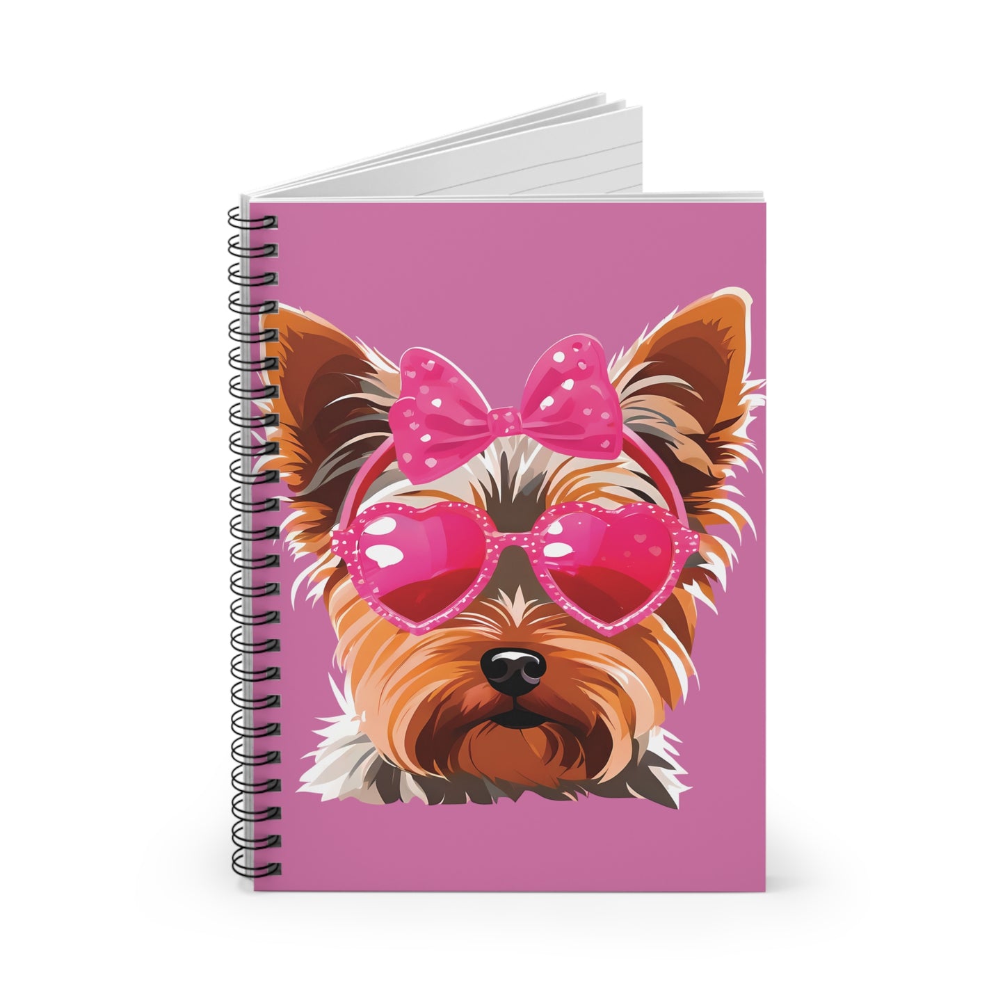 Chic Yorkie - Lined Spiral Notebook