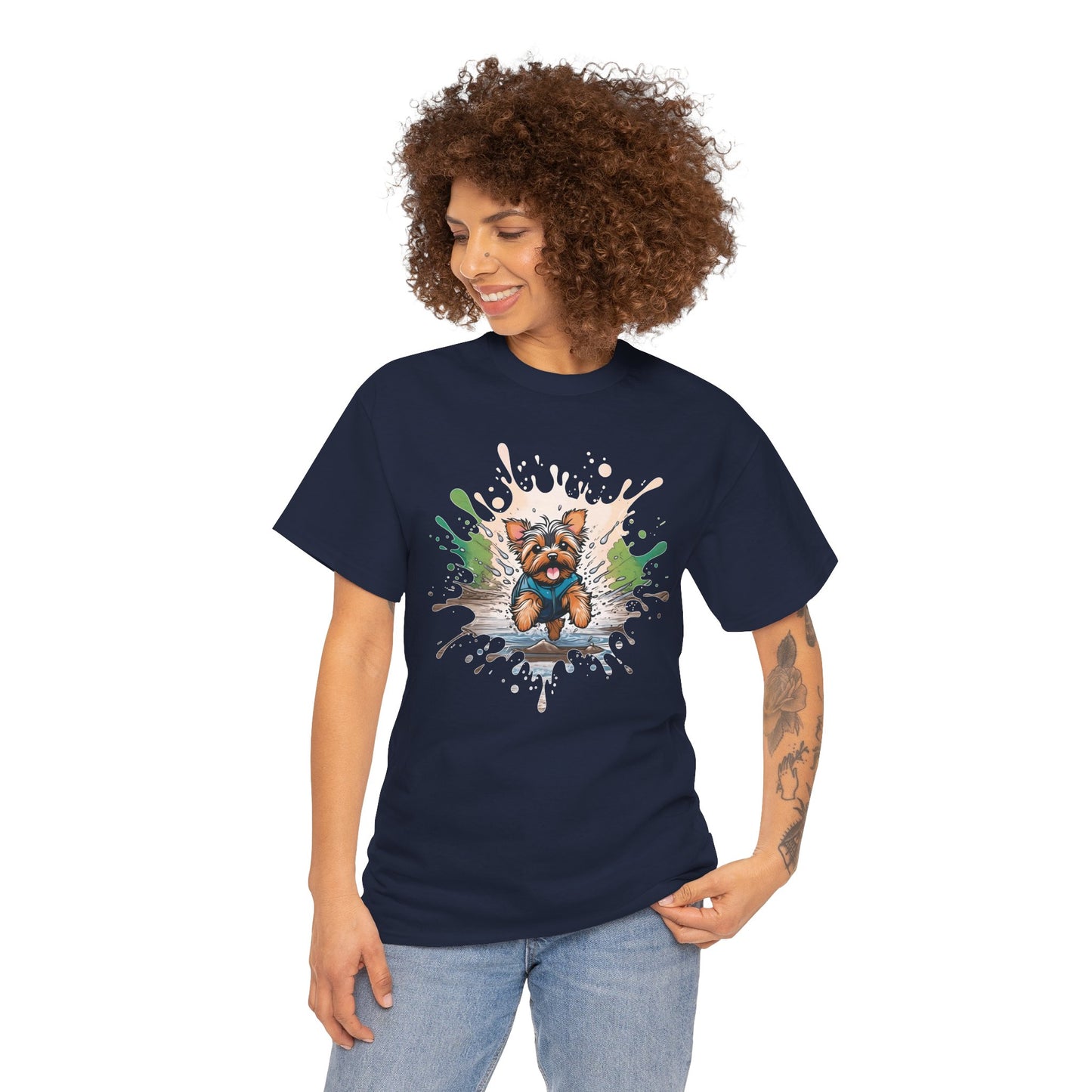Yorkie Mud Splash - Unisex T Shirt