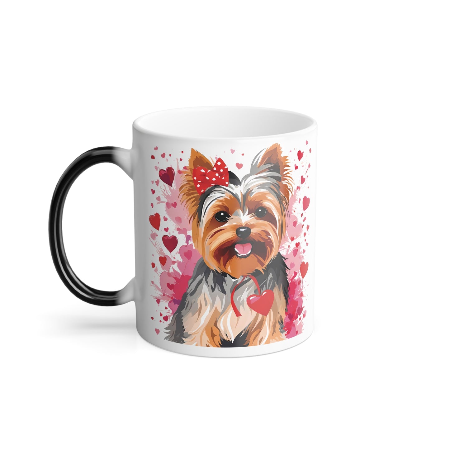 Color Changing Valentine Yorkie Mug 11oz