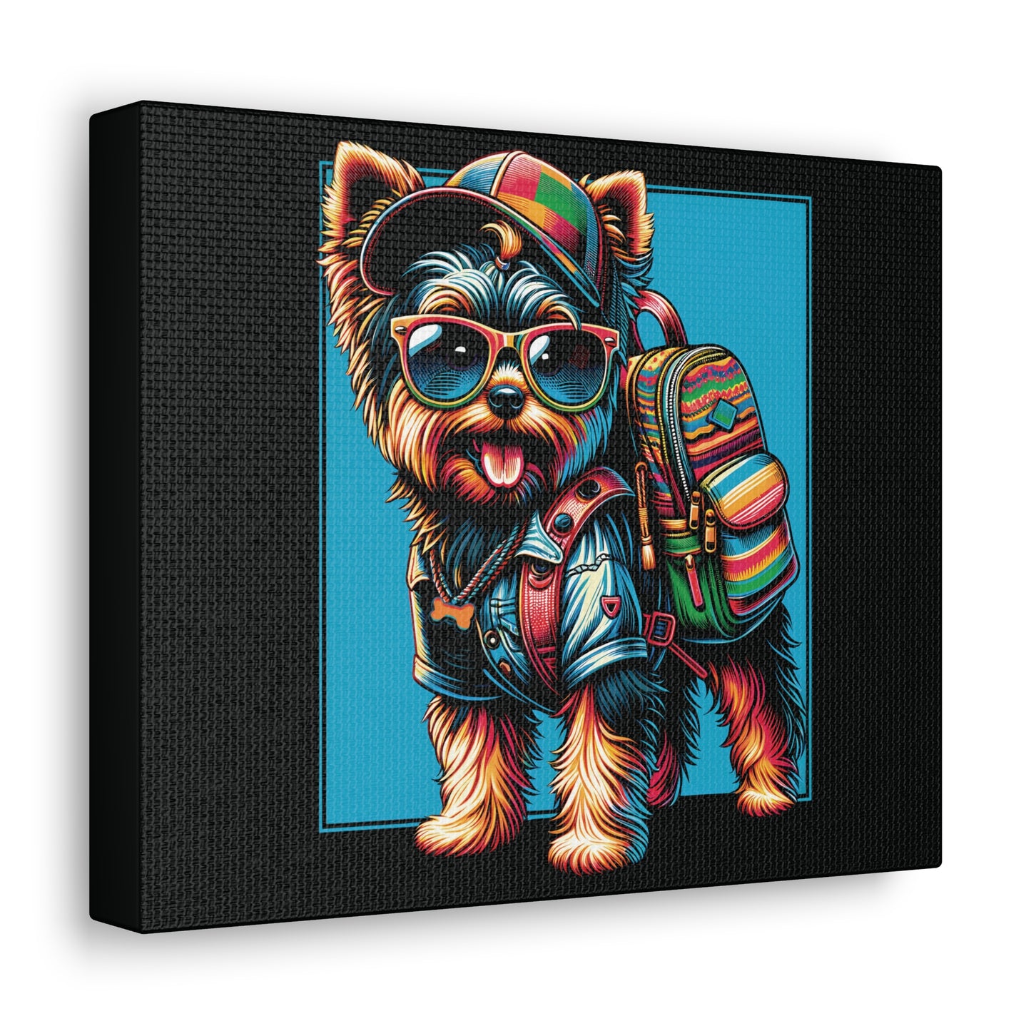Santa Fe Yorkie - Canvas 10x8