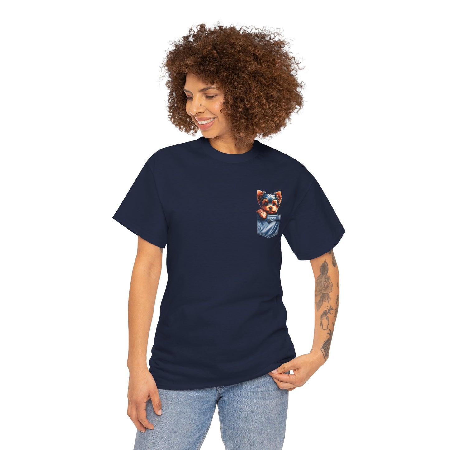 Yorkie Pocket - Unisex T Shirt