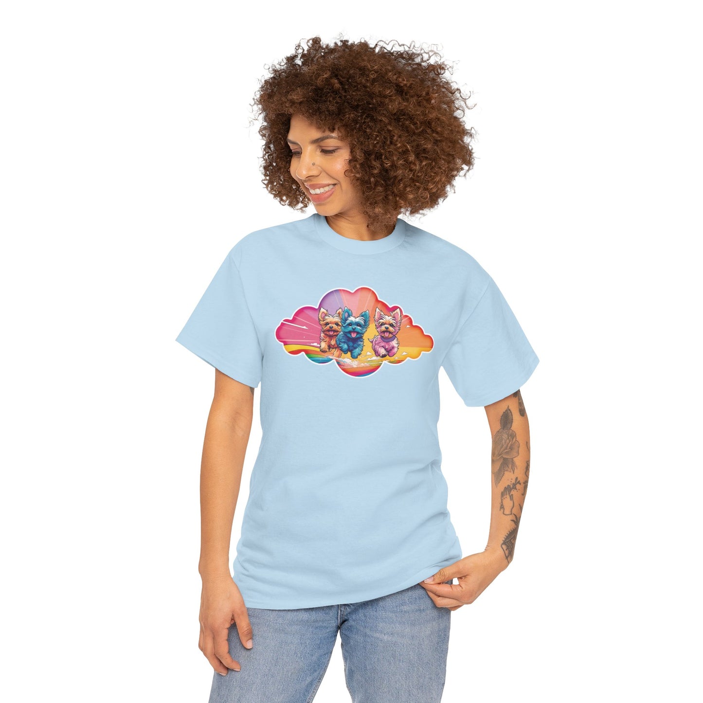 Rainbow Yorkies - Unisex T Shirt