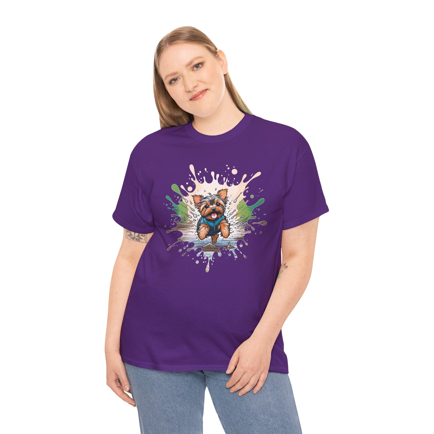 Yorkie Mud Splash - Unisex T Shirt