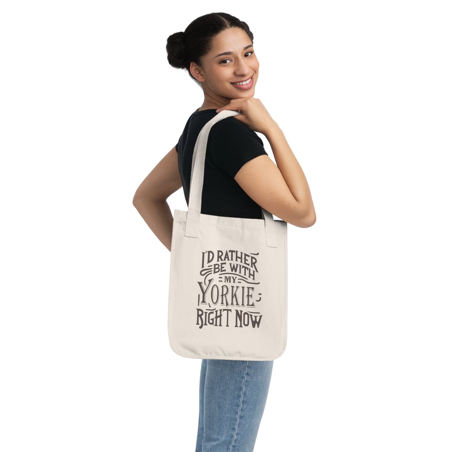 ORGANIC I'd Rather Be With My Yorkie - Tote 12.50" x 14.50"