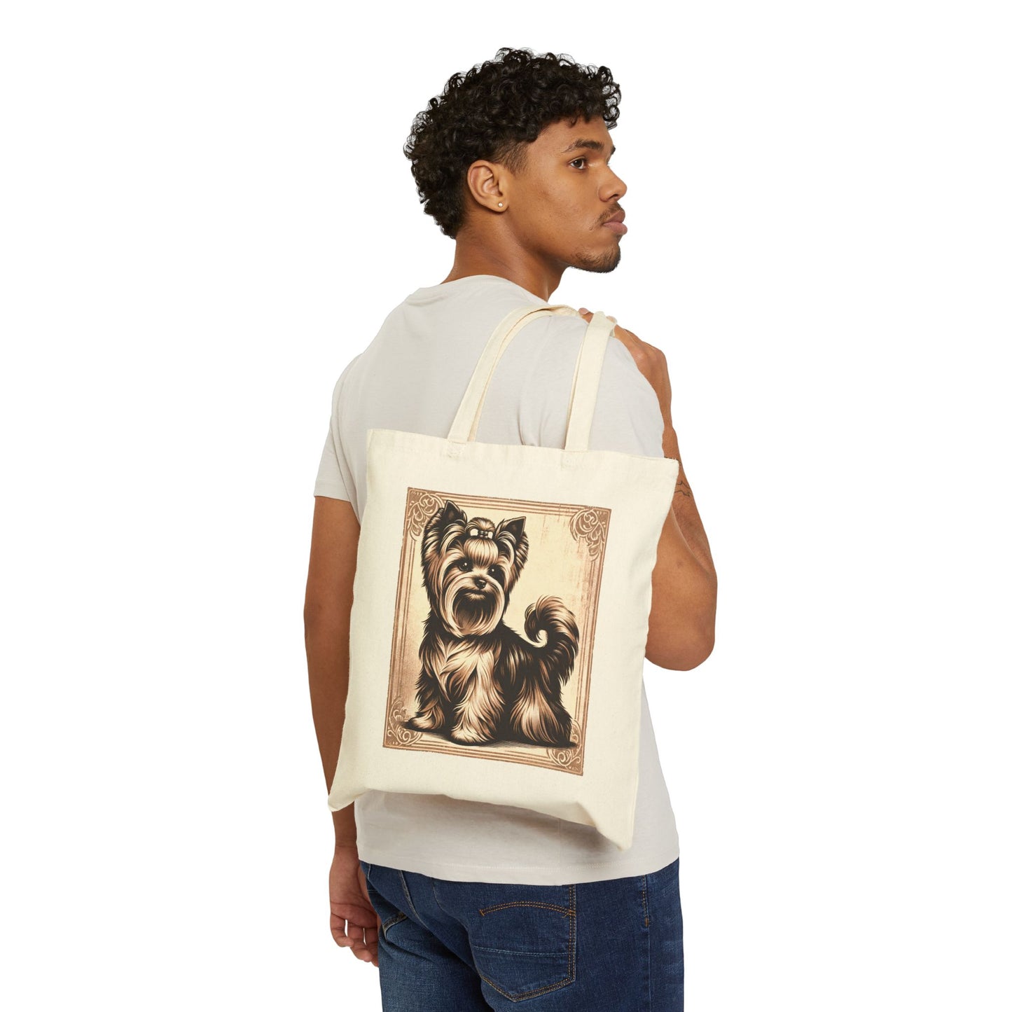 Vintage Yorkie - Tote 15" x 16"