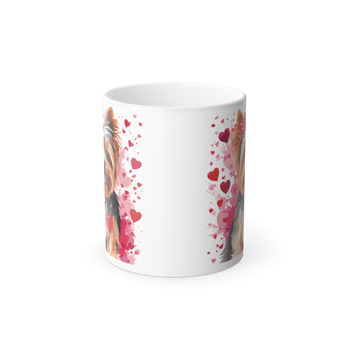 Color Changing Valentine Yorkie Mug 11oz