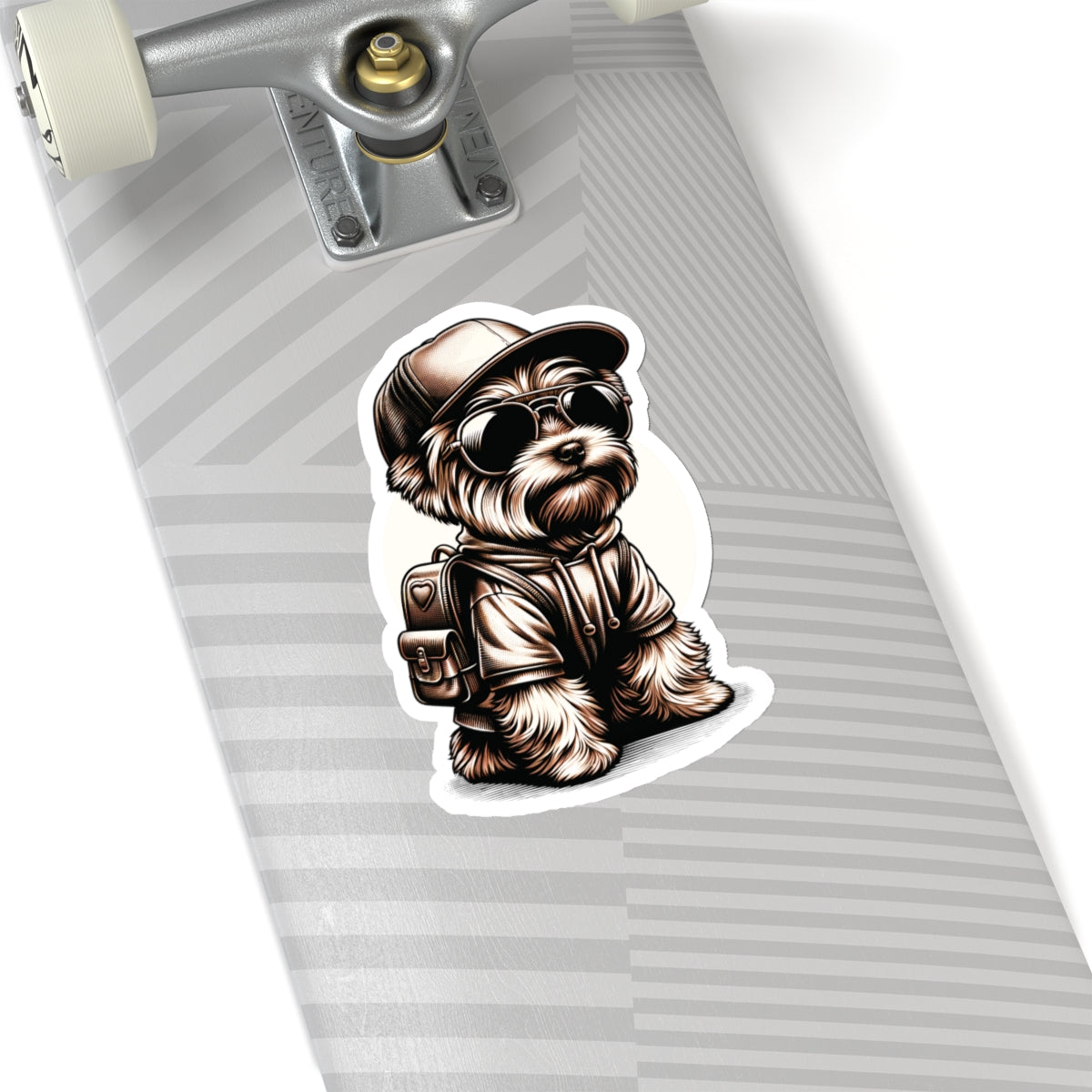 Yorkie Dude - Sticker 6" x 6"