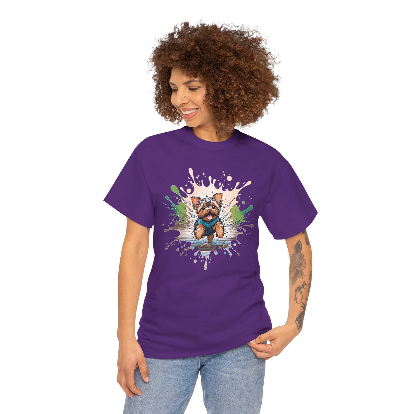 Yorkie Mud Splash - Unisex T Shirt
