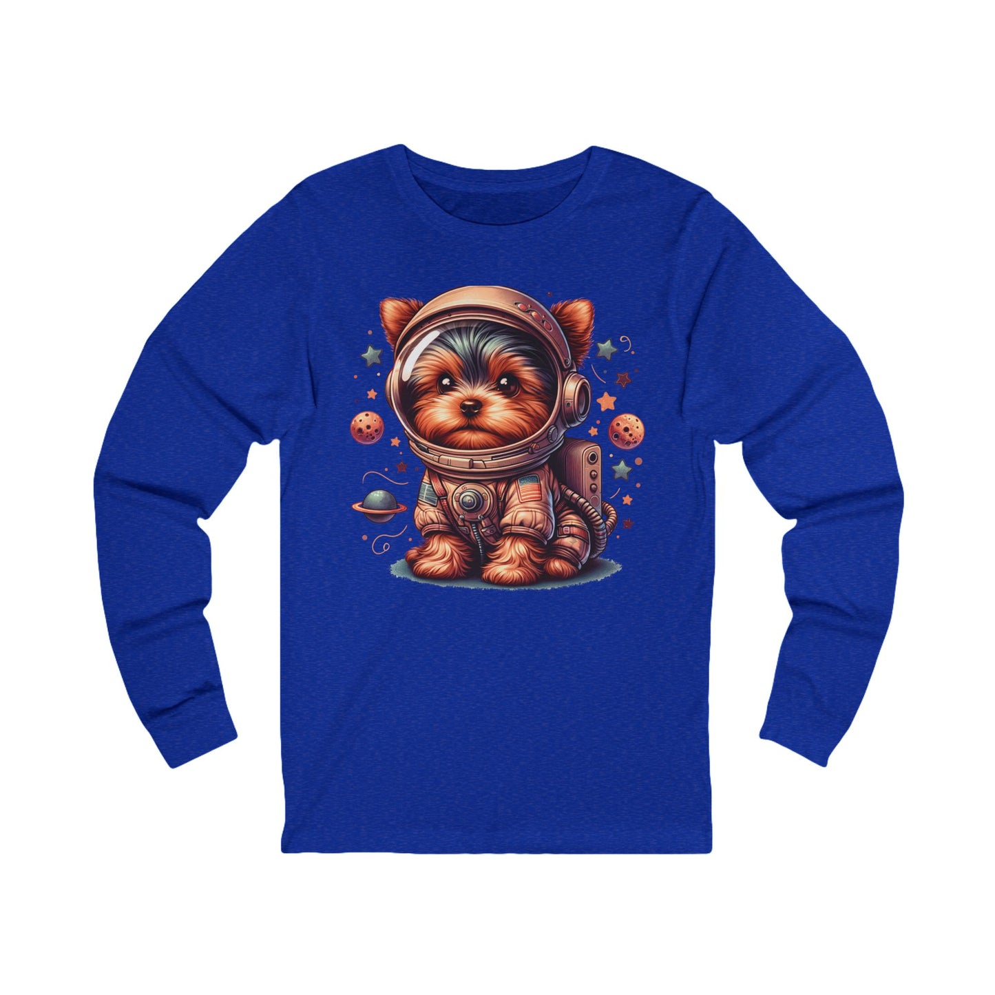 Yorkie Astronaut - Unisex Long Sleeve Tee