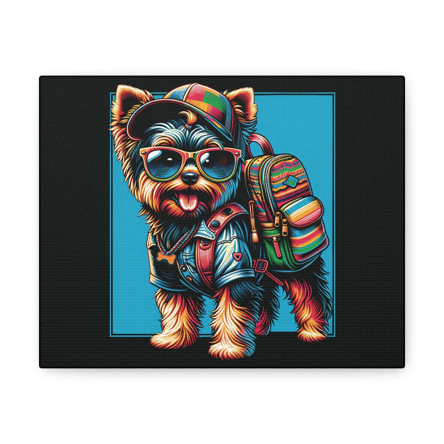 Santa Fe Yorkie - Canvas 10x8