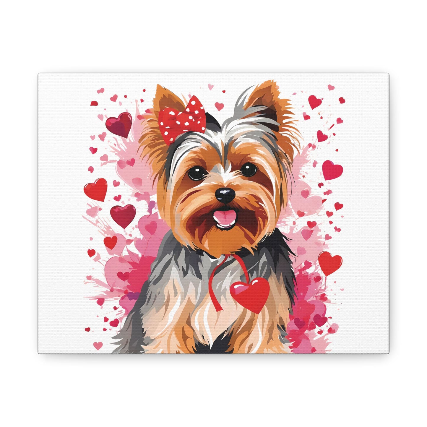 Valentine’s Yorkie - Canvas 10x8"