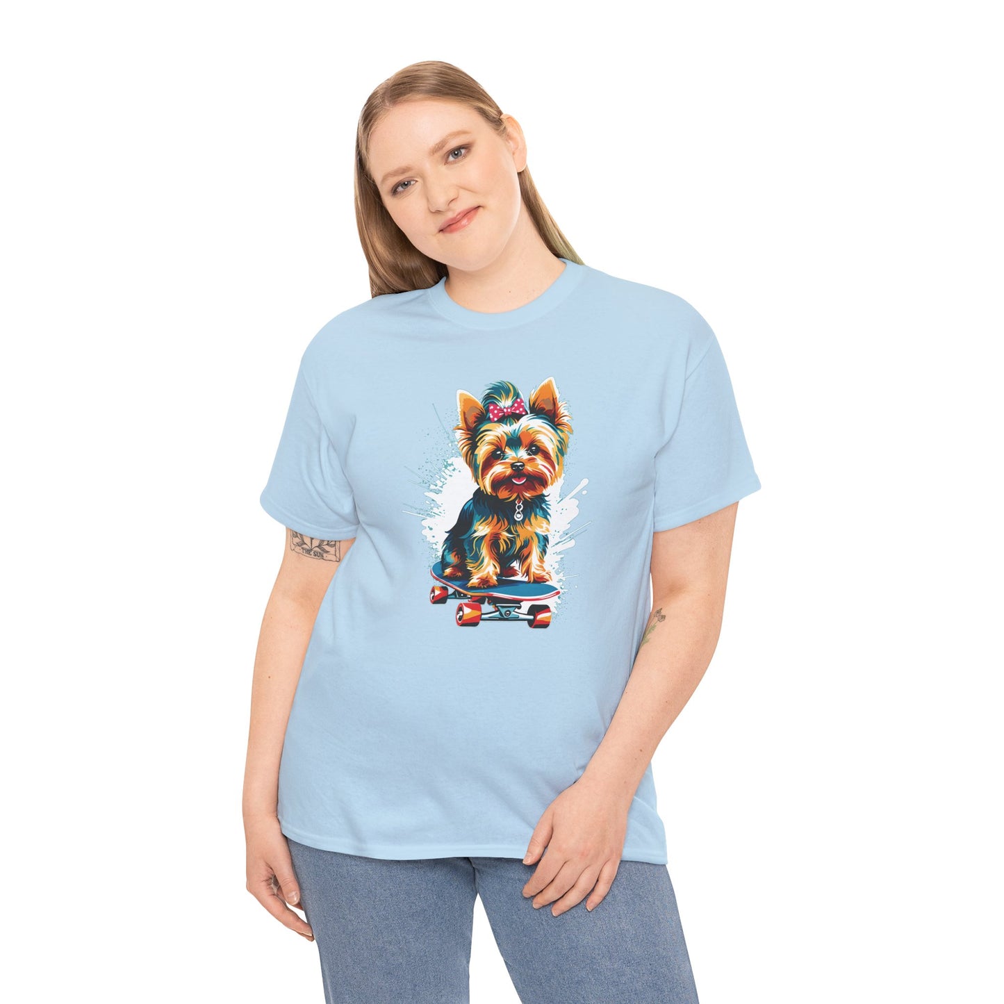 Yorkie Skateboarder - Unisex T Shirt