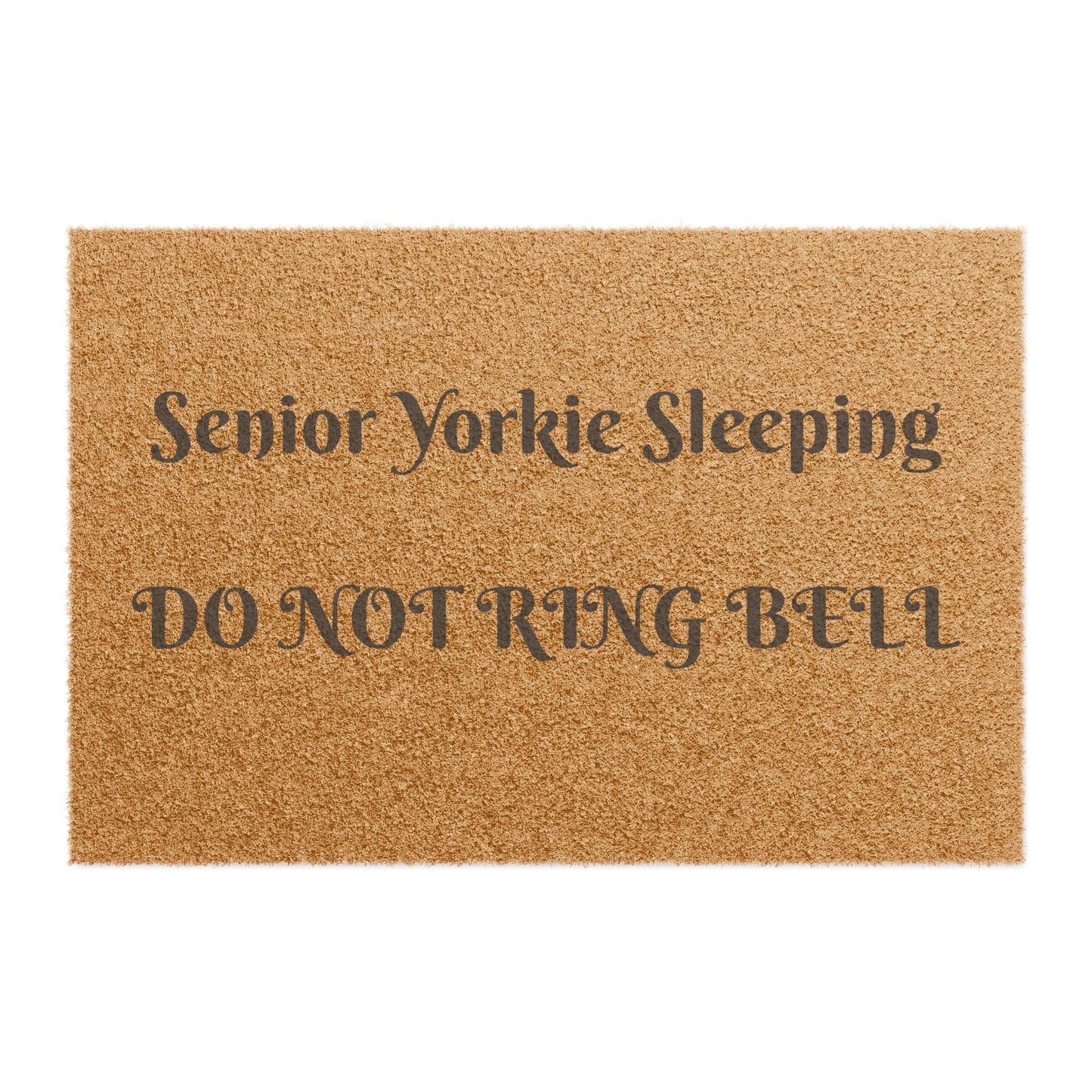 Senior Yorkie Sleeping - Doormat 24" × 16"