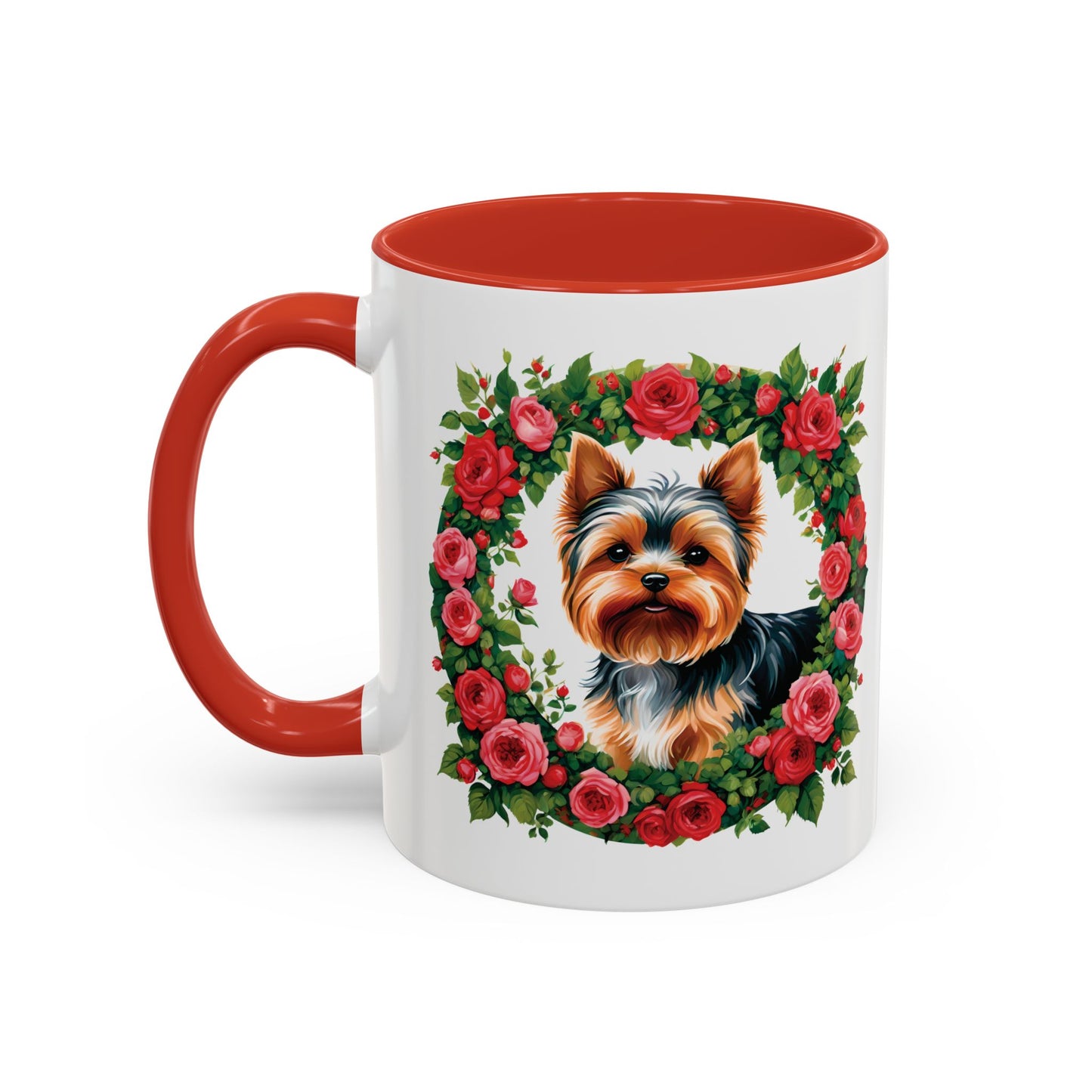 Rosey Yorkie Accent Mug 11oz